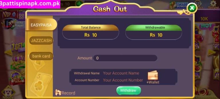 3 Patti Spin withdrawal